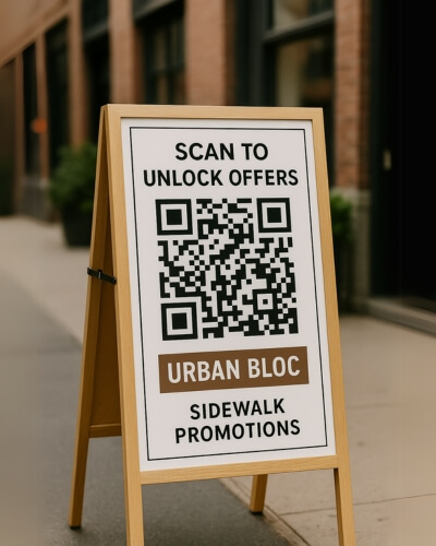 QR Code Signs 28 sidewalk qr code sign for urban bloc nyc