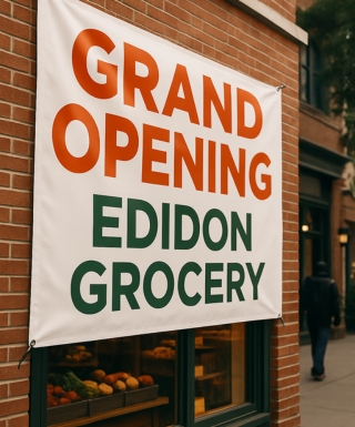 small grocery business banner