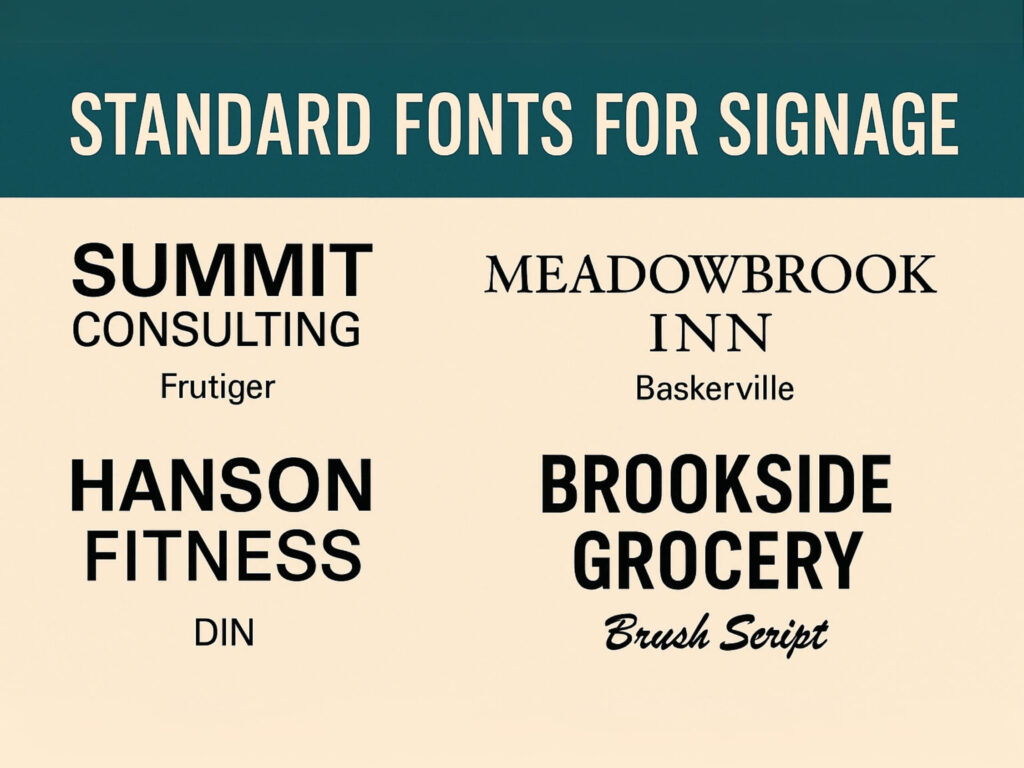 Standard Best Font for Signs and Banners