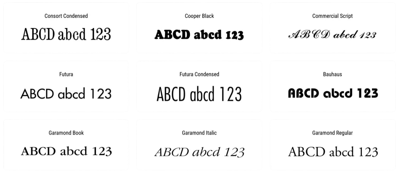 standard-font-styles