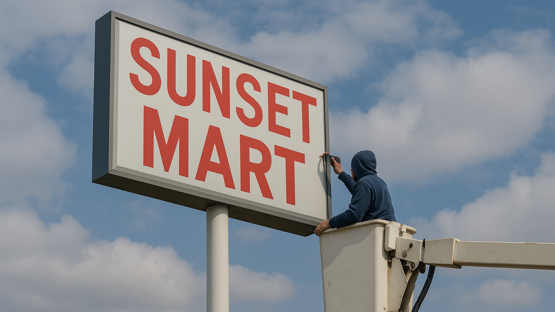 sunset mark pylon sign repair nyc