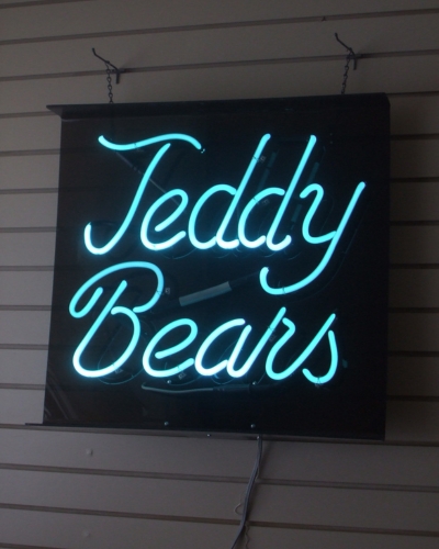 teddy bears neon signs
