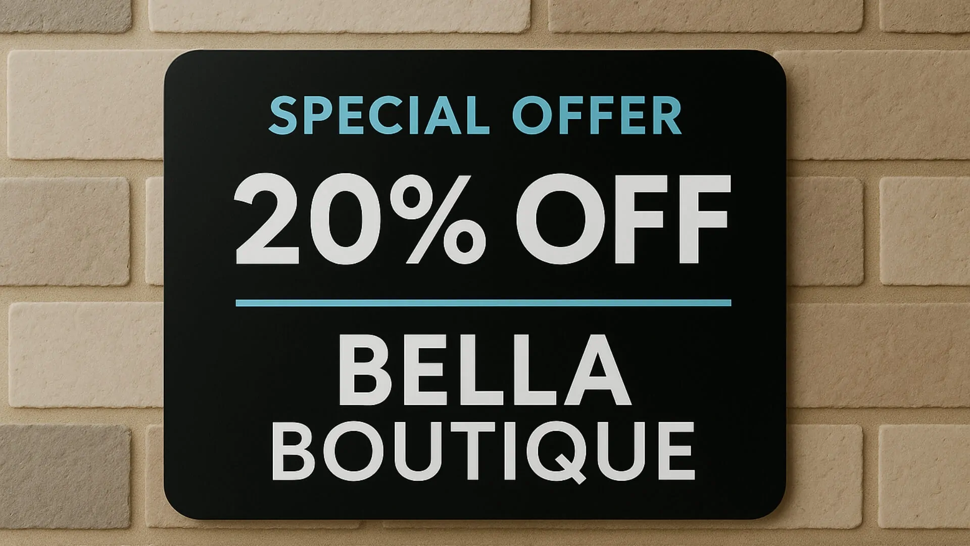 ultra board made for bella boutique sale sign