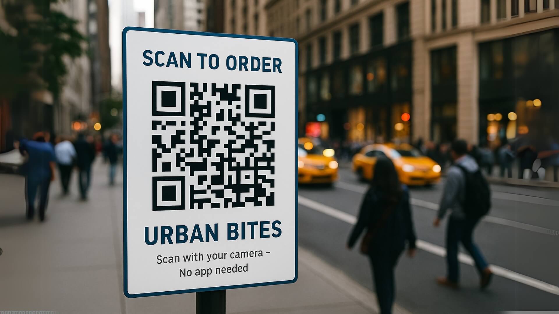 QR Code Signs 27 urban bites qr code sign new york sign