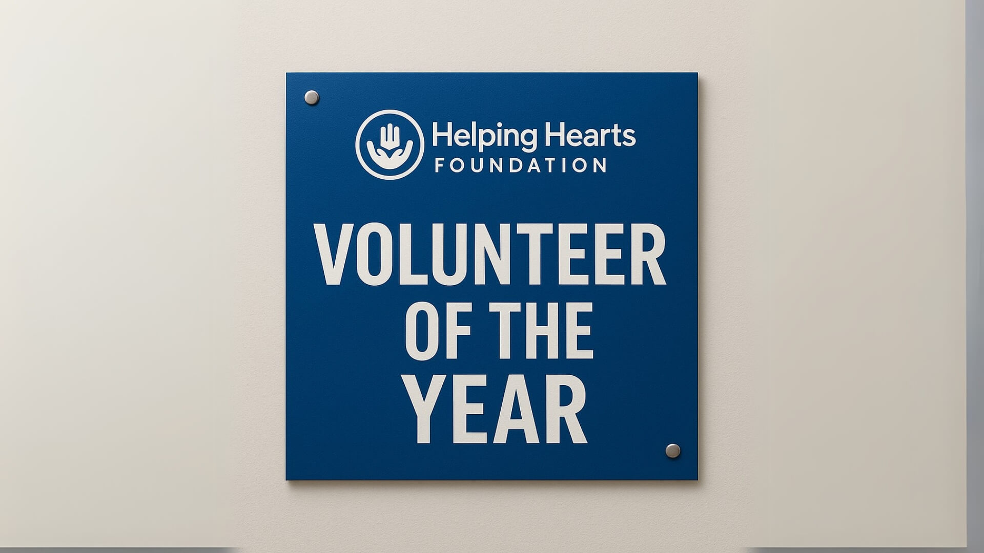 Charity & Non-Profit 41 volunteer recognition sign for helpning hearts foundation nyc