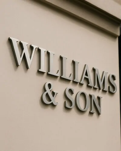 williams & son metal letter nyc