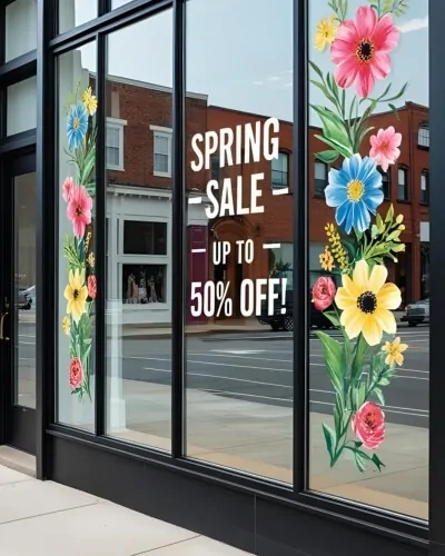 window decal spring sale new york city