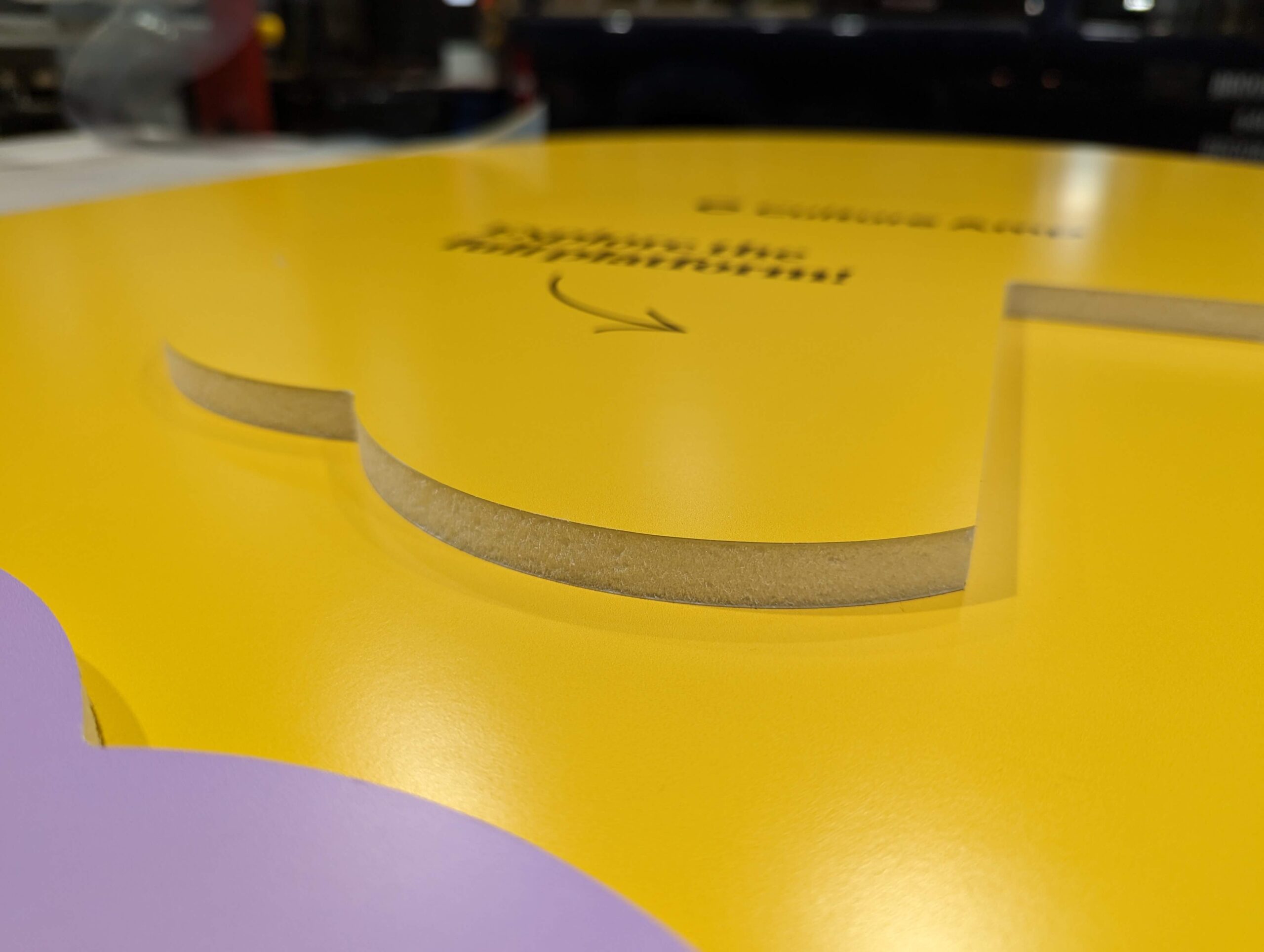 yellow foam board printing
