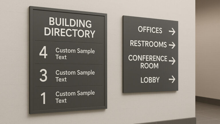 Directory Signs | Office Building, Hospital, and Hotel Directory Solutions