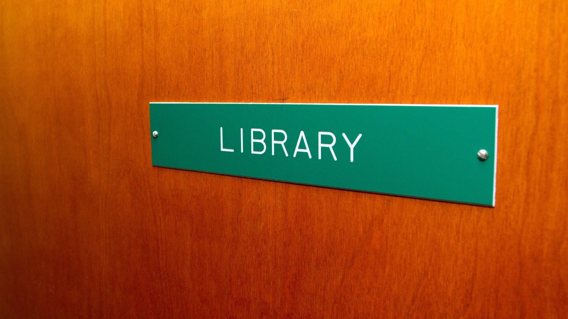 Sign Products 188 door sign for library nyc