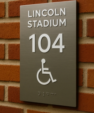Stadium and Arena Signs 49 lincoln stadium ada compliant sign