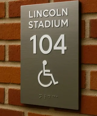 lincoln stadium ada compliant sign