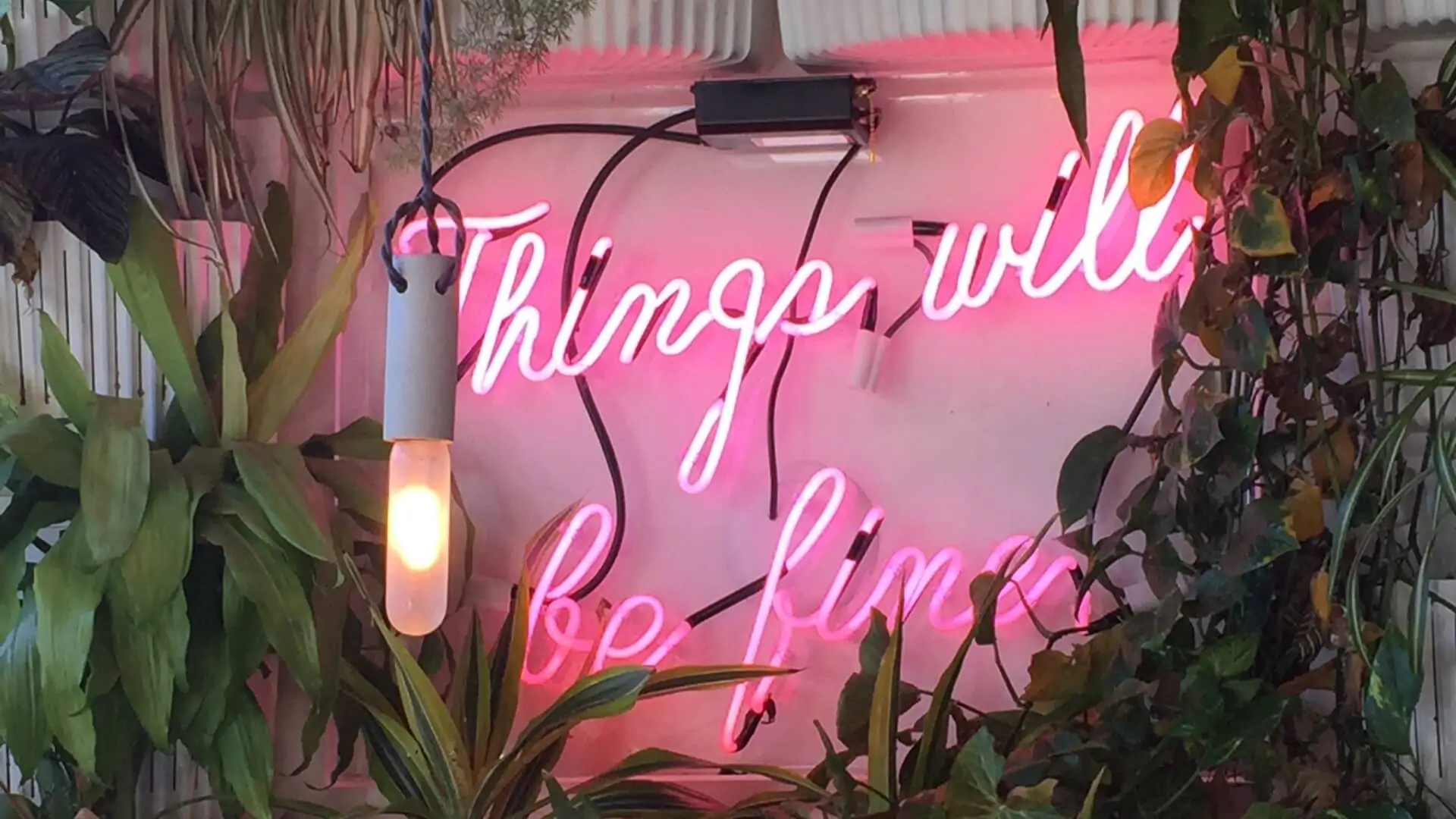 neon sign for motivational quotes