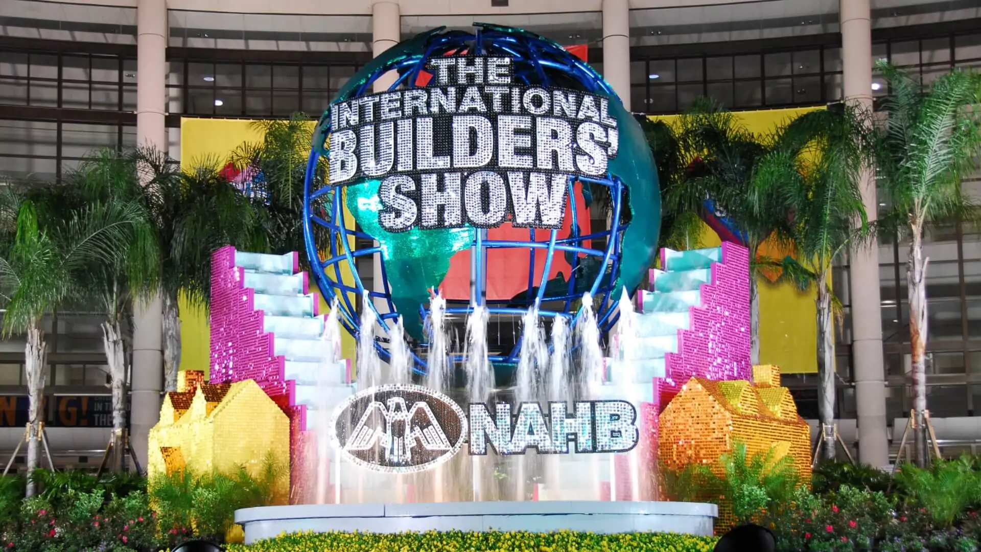 the international building show sequin sign