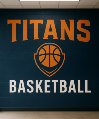 Stadium and Arena Signs 51 titans basketball wall mural graphics