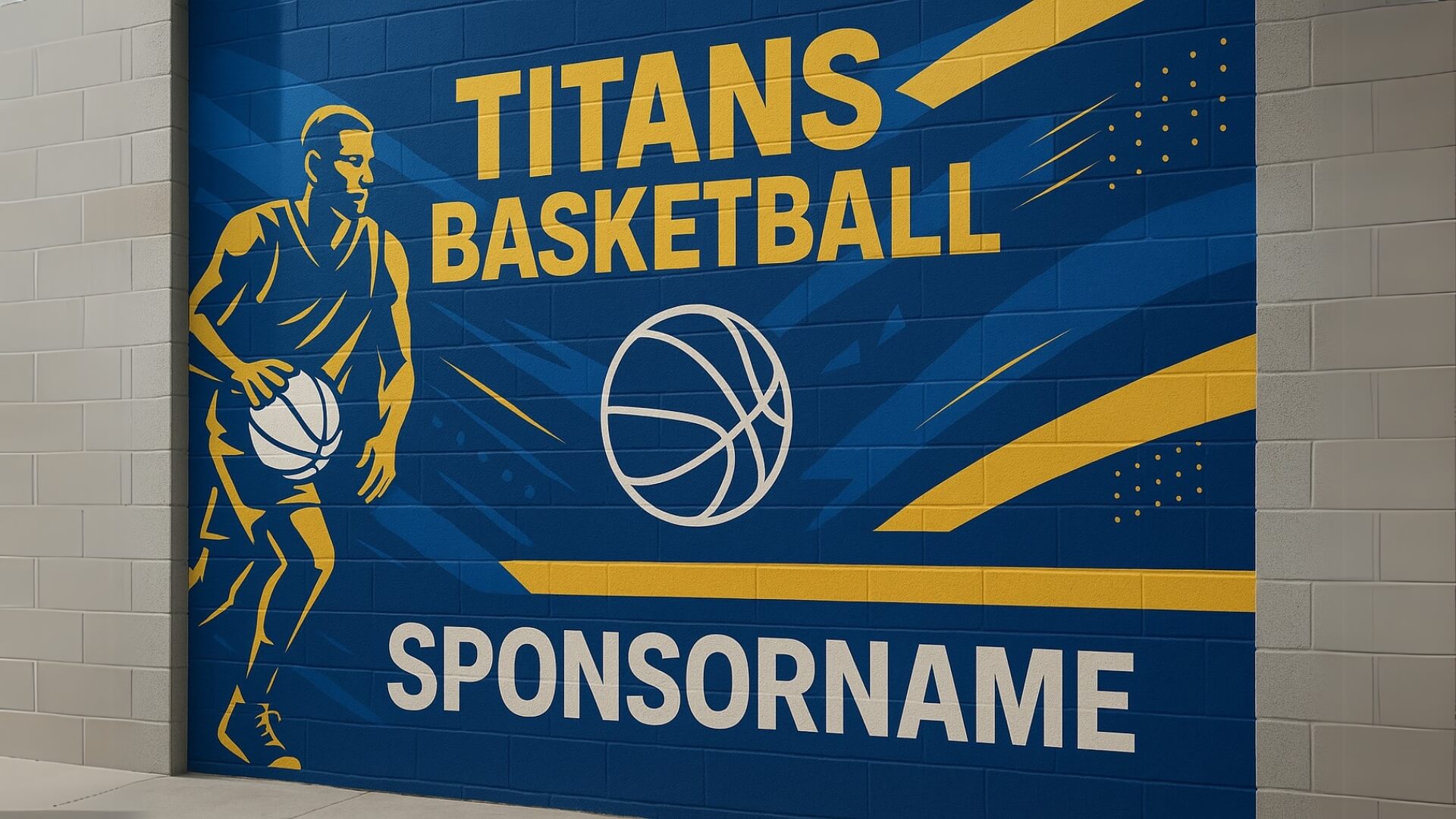 Stadium and Arena Signs 42 wall mural for titans basketball company
