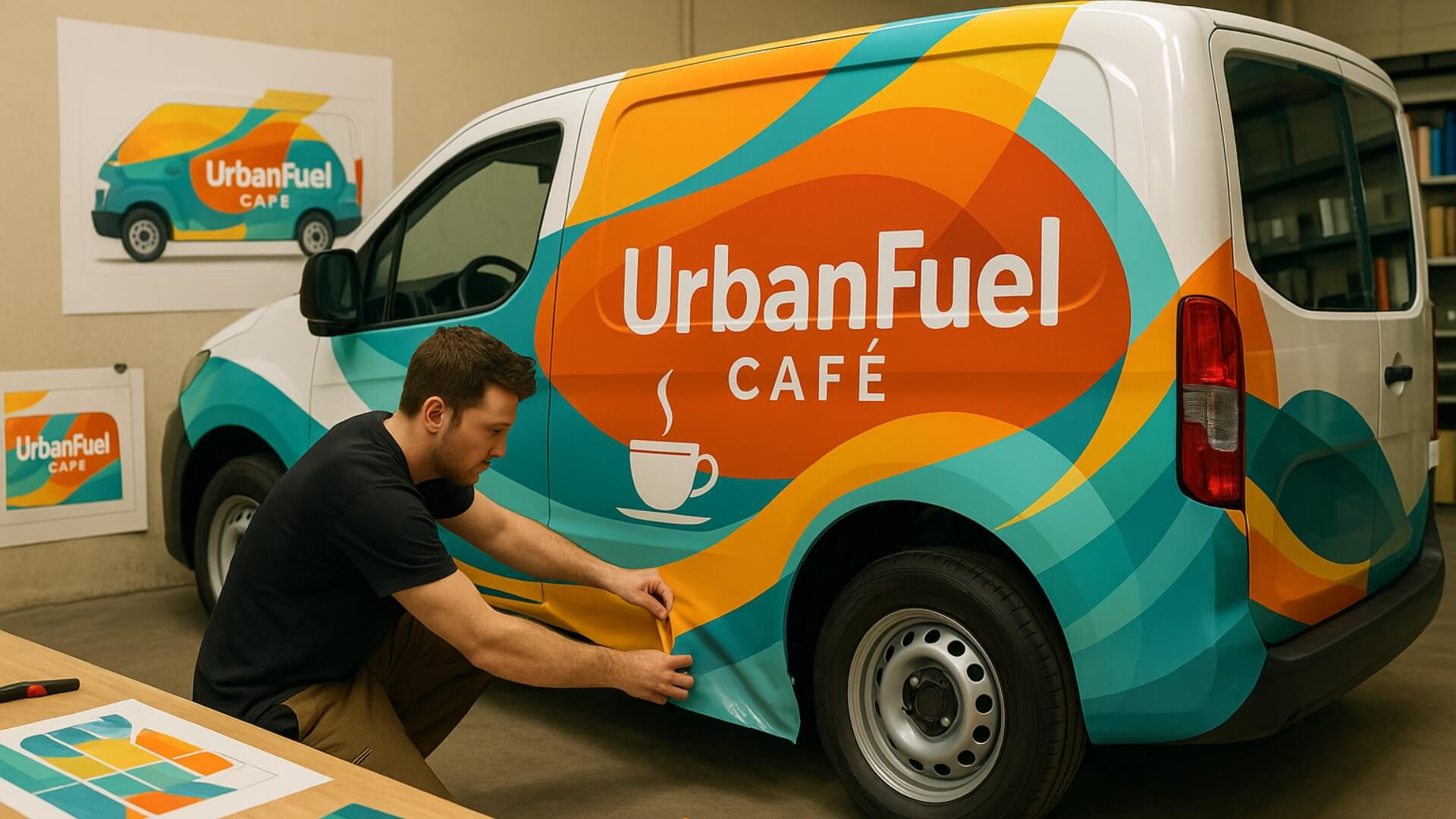 wrap design for urban fual cafe in nyc