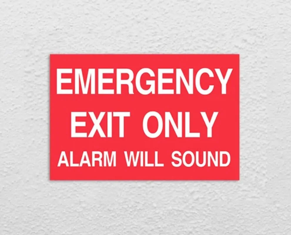 emergency exit compliance signs near me