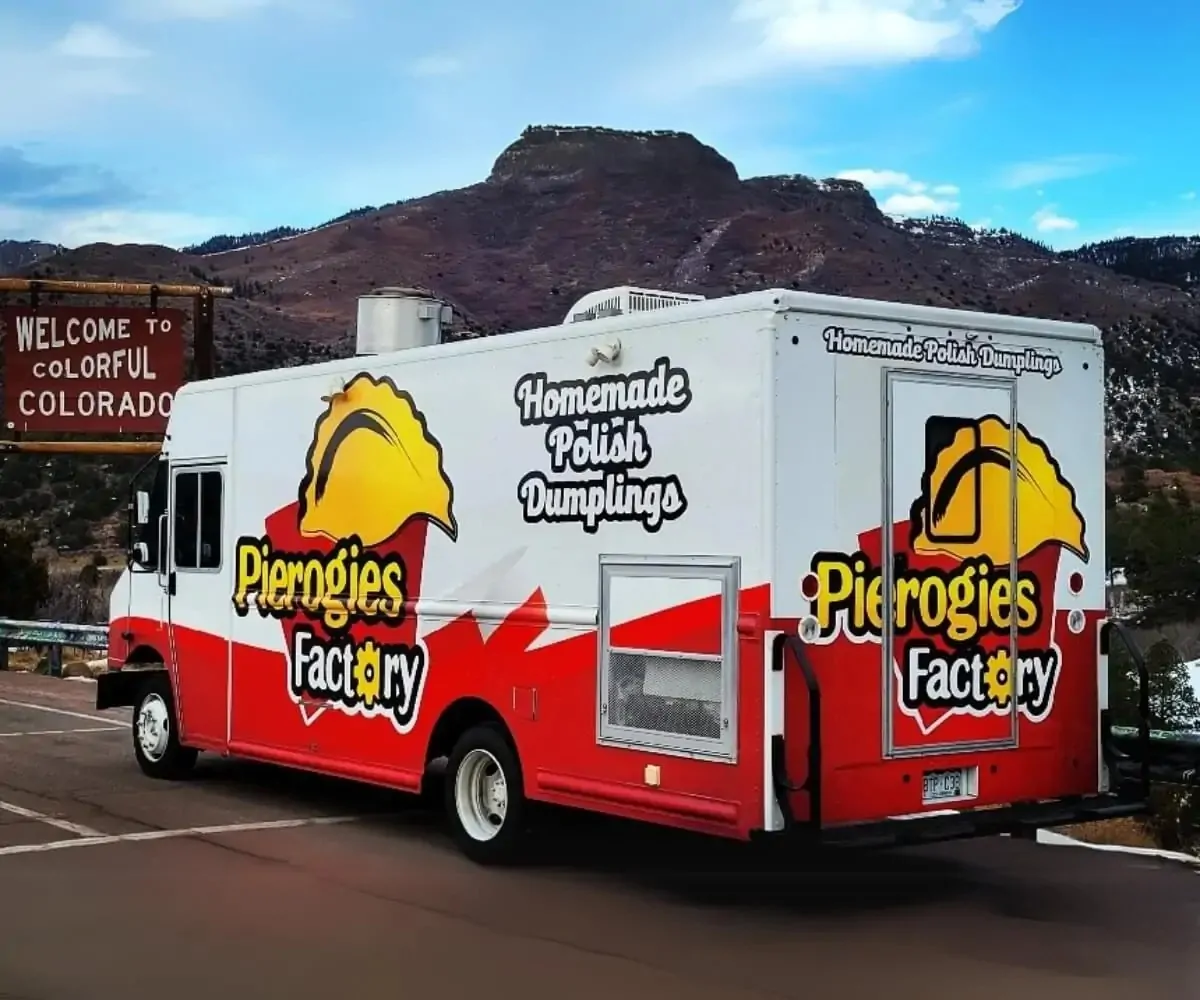 food truck wraps for peirogies factory