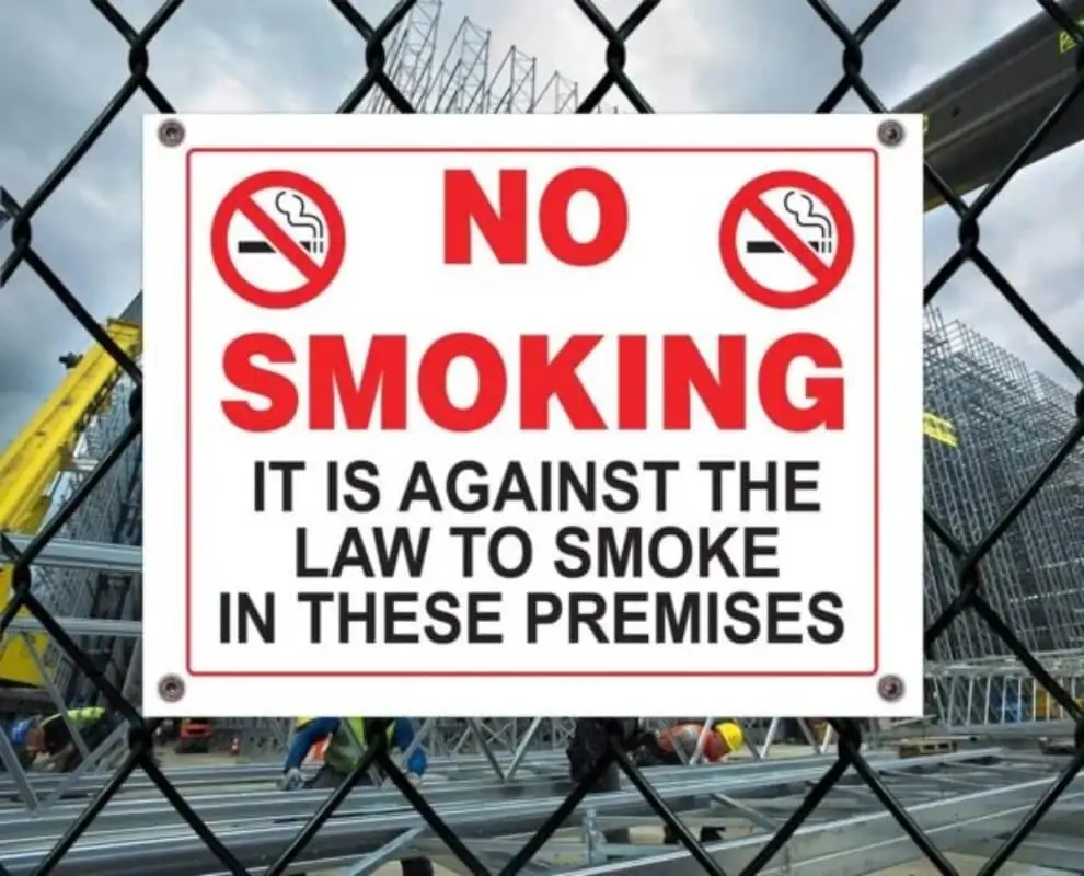 no smoking compliance signs near me
