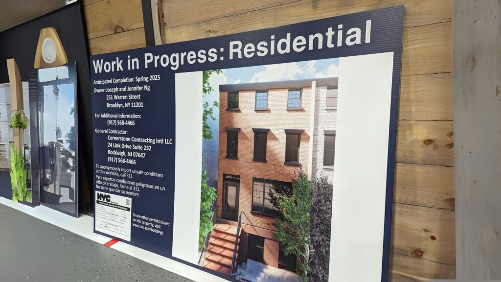 residential work in progress signs ny