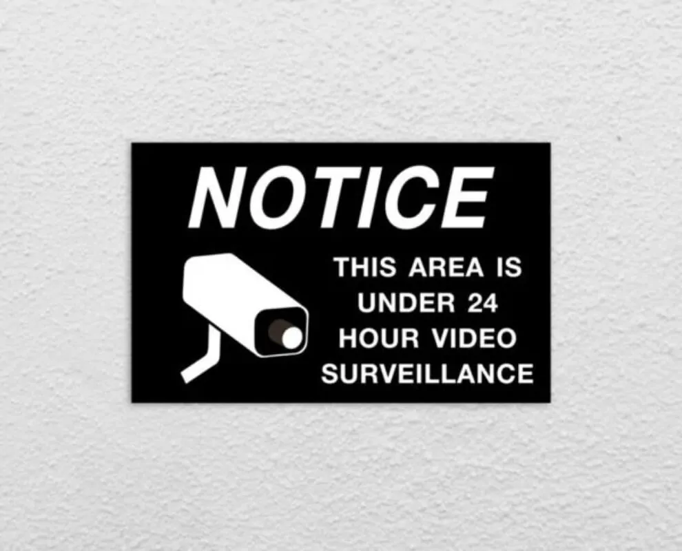 video surveillance compliance signs for buildings