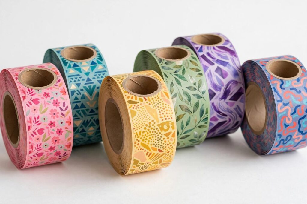 Rolls of custom printed product labels