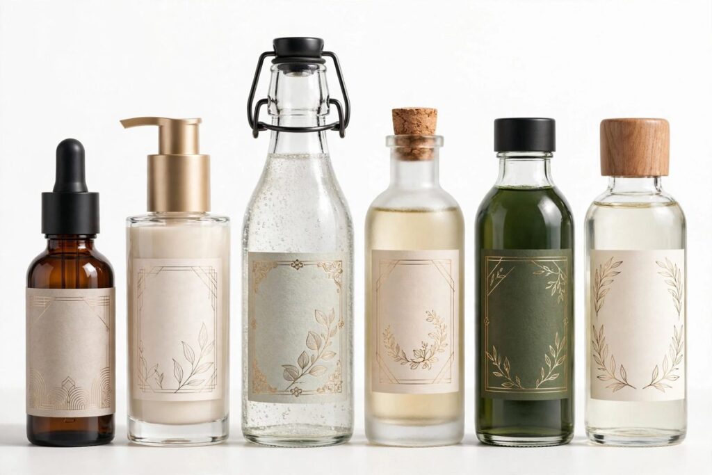 Premium bottles with custom labels
