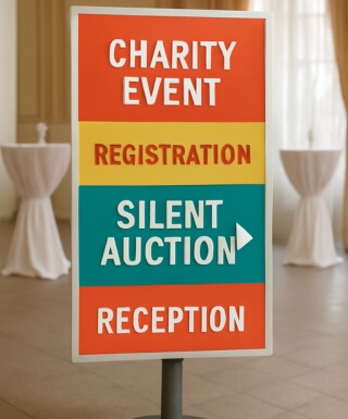 Charity & Non-Profit 50 event signs for non profit organizations