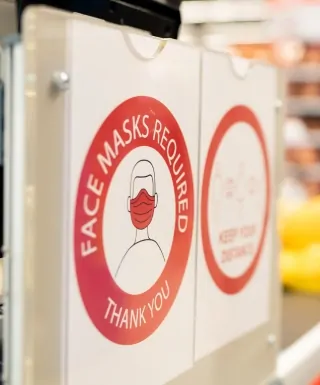 face mask safety signs for shops and mega markets