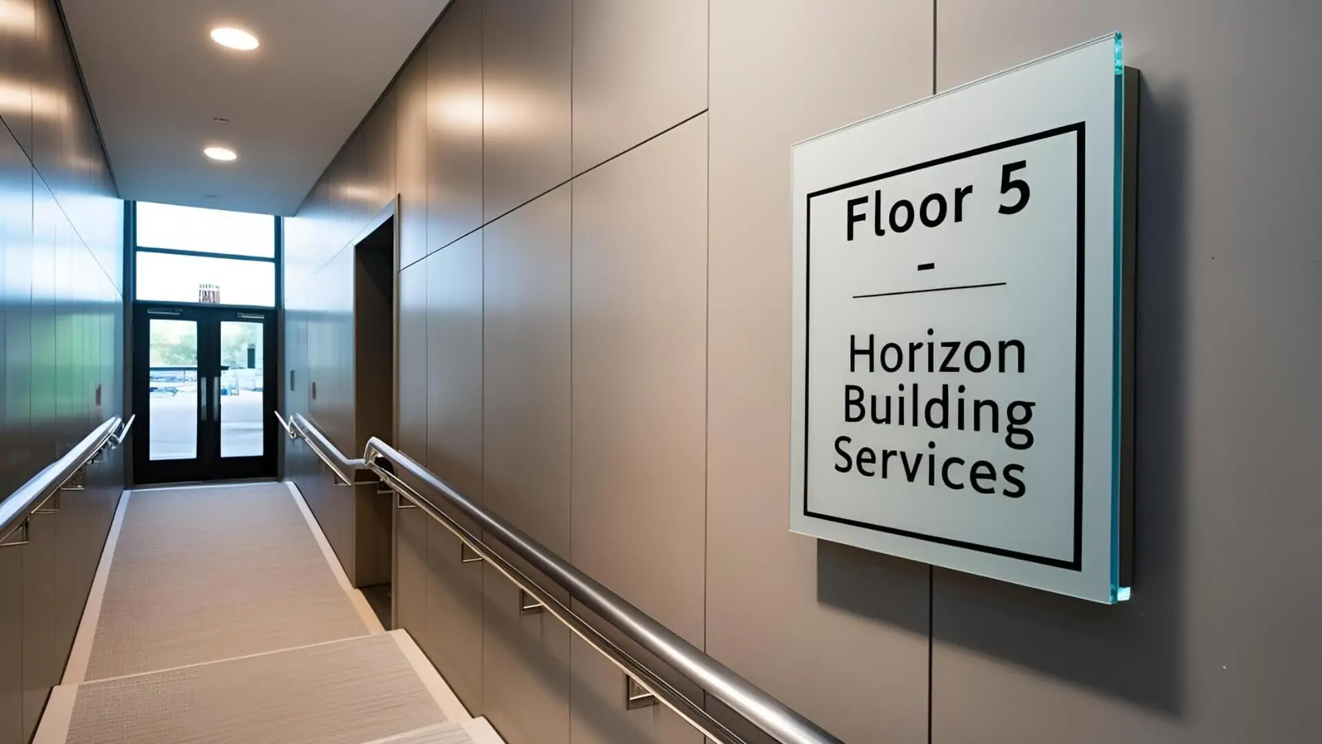 floor number sign for horizon building services in nyc
