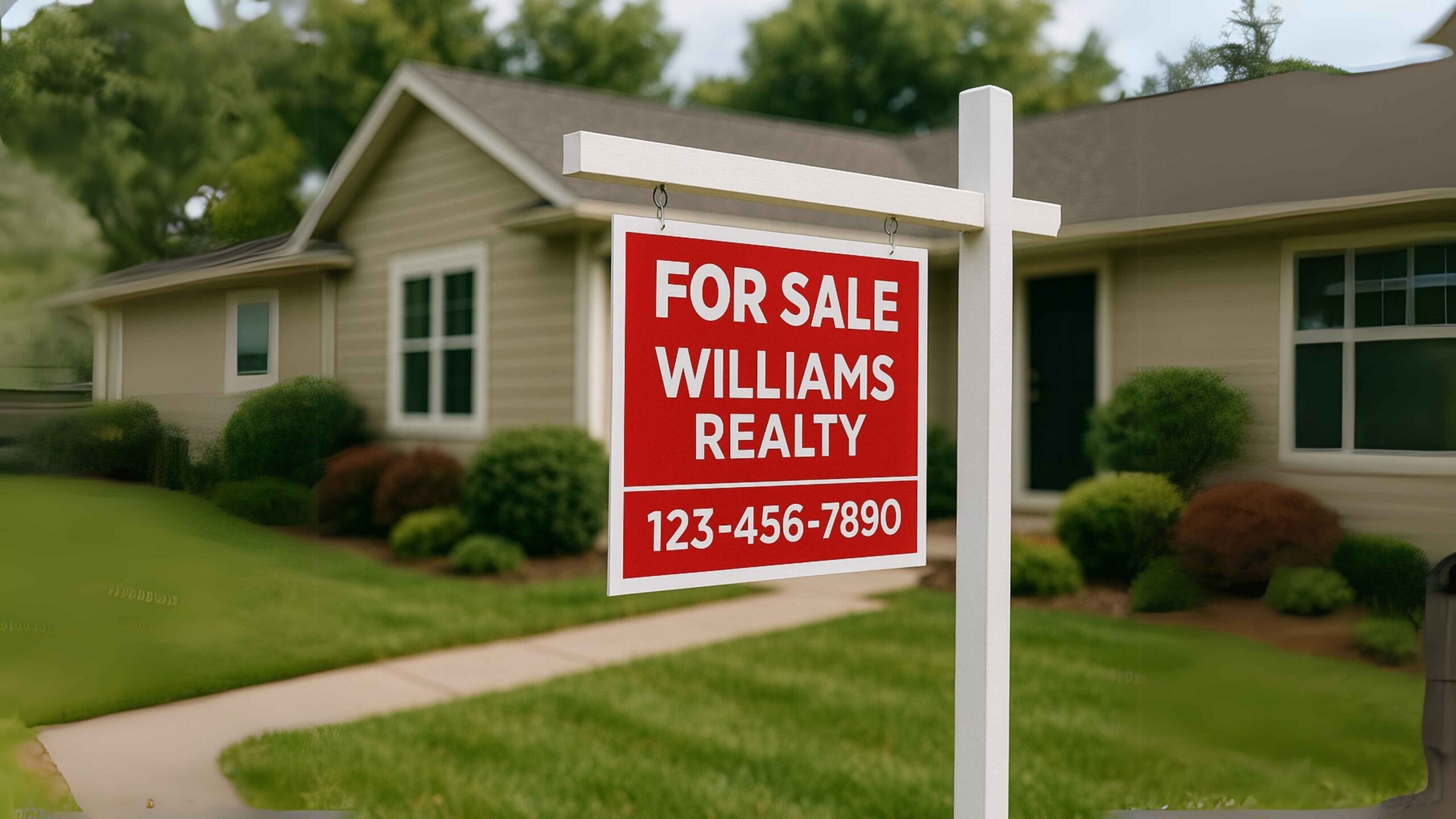 for sale real estate sign post in new york sign