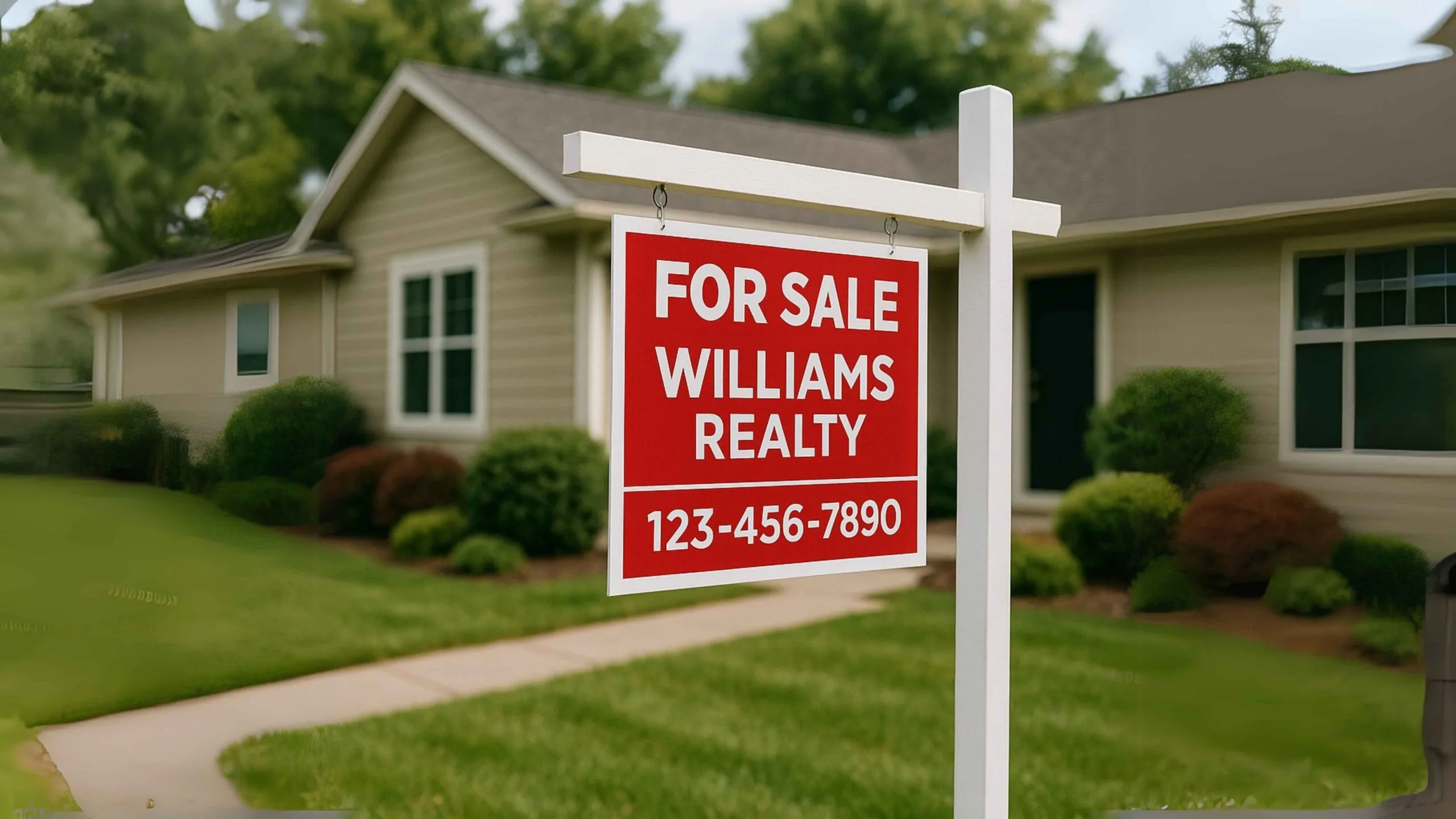 for sale real estate sign post in new york sign