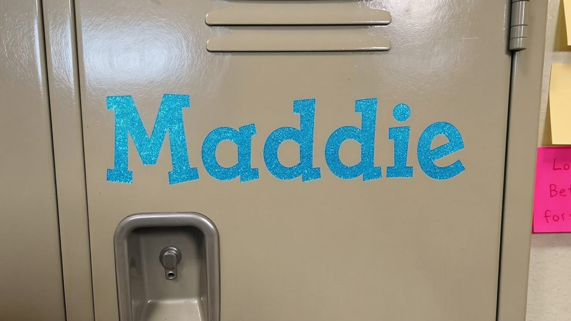 Stadium and Arena Signs 39 maddie glitter decal for locker