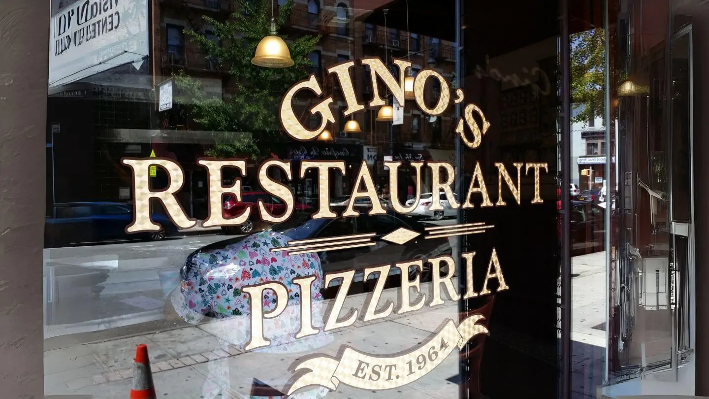 restaurant gold leaf lettering