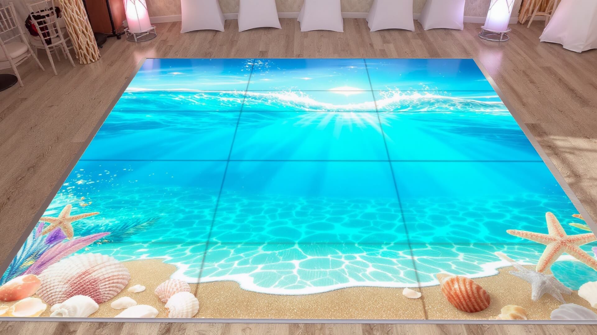Floor Graphics 69 sea water dance floor wrap in new york hotel