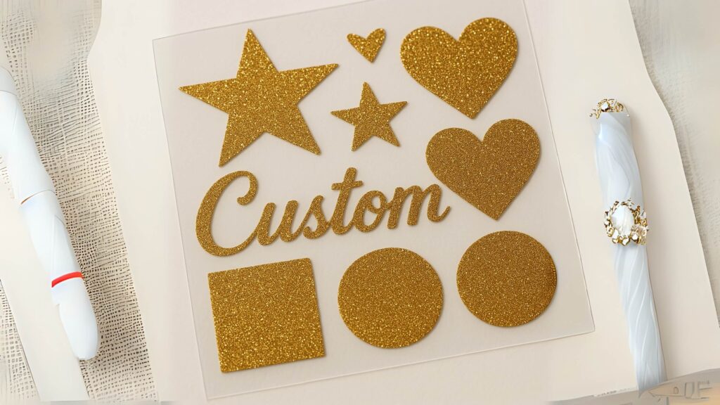 Custom Glitter Decals – Sparkling Designs for Branding and Events