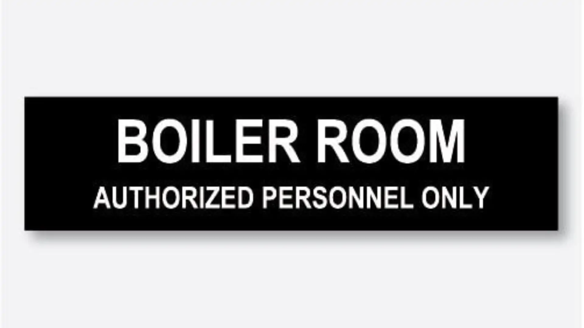 Boiler Room Door Sign