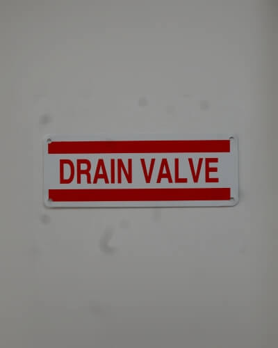 Fire Safety Signs 87 Drain Value fire safety sign