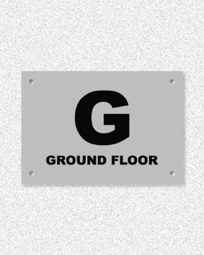 Ground floor number sign