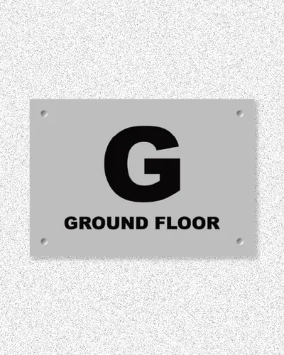 Ground floor number sign
