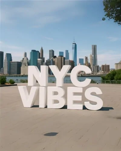 NYC vibes foam letters