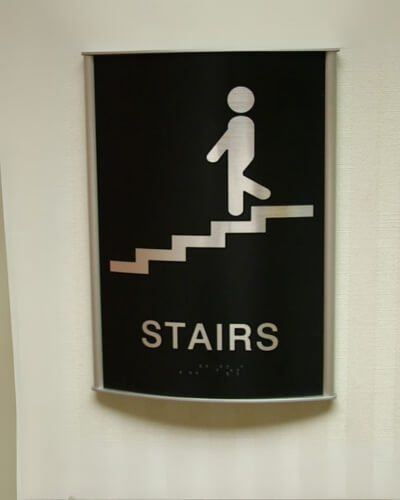 Stairs ADA signs