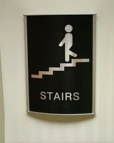 Stairs ADA signs