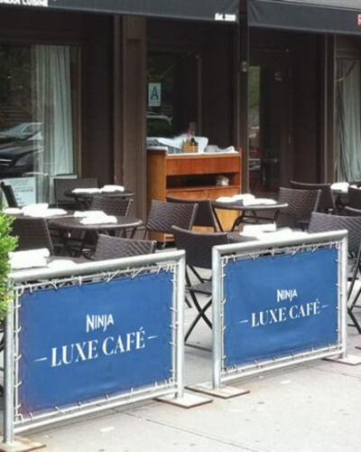 best sidewalk cafe barriers in newyork