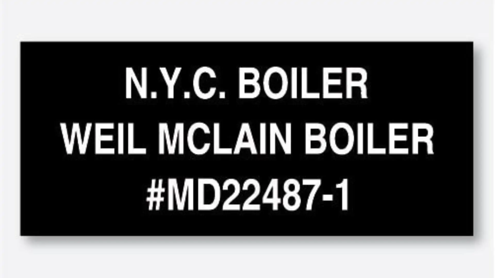 boiler manufacturer sign