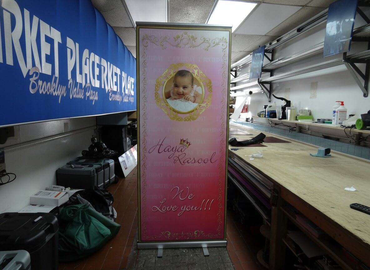 custom banner stands nyc