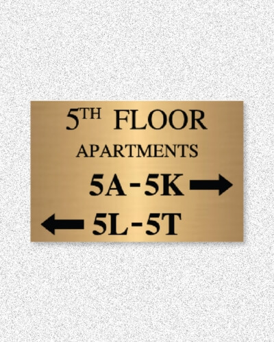 custom floor number sign