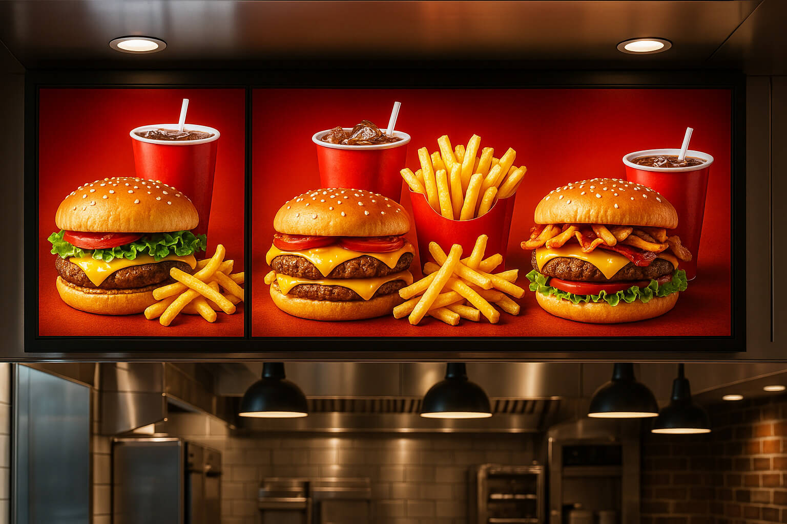 custom food duratrans signs