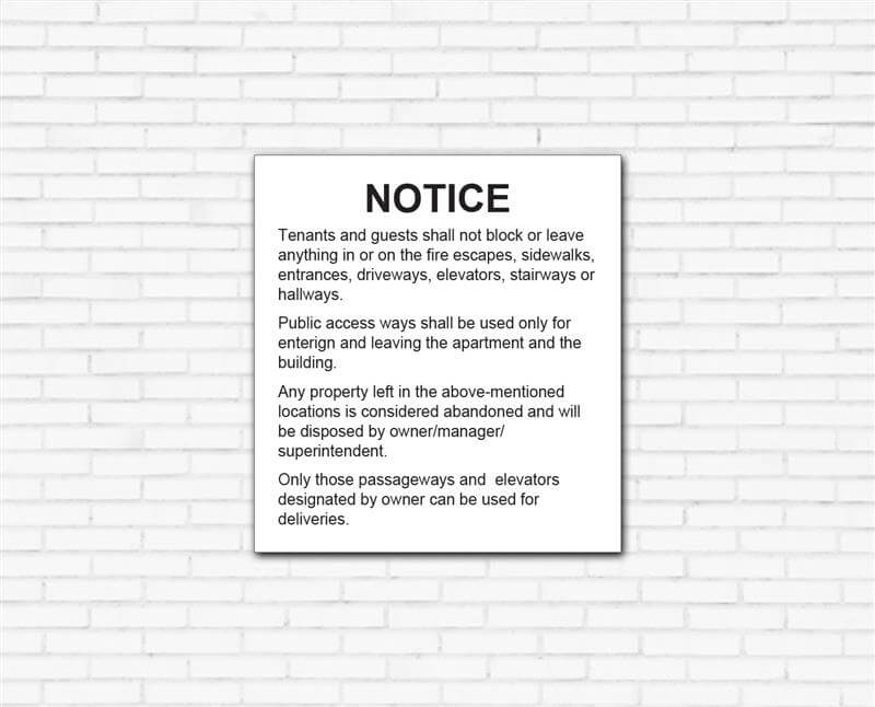 HPD Signs 48 custom notice hpd sign